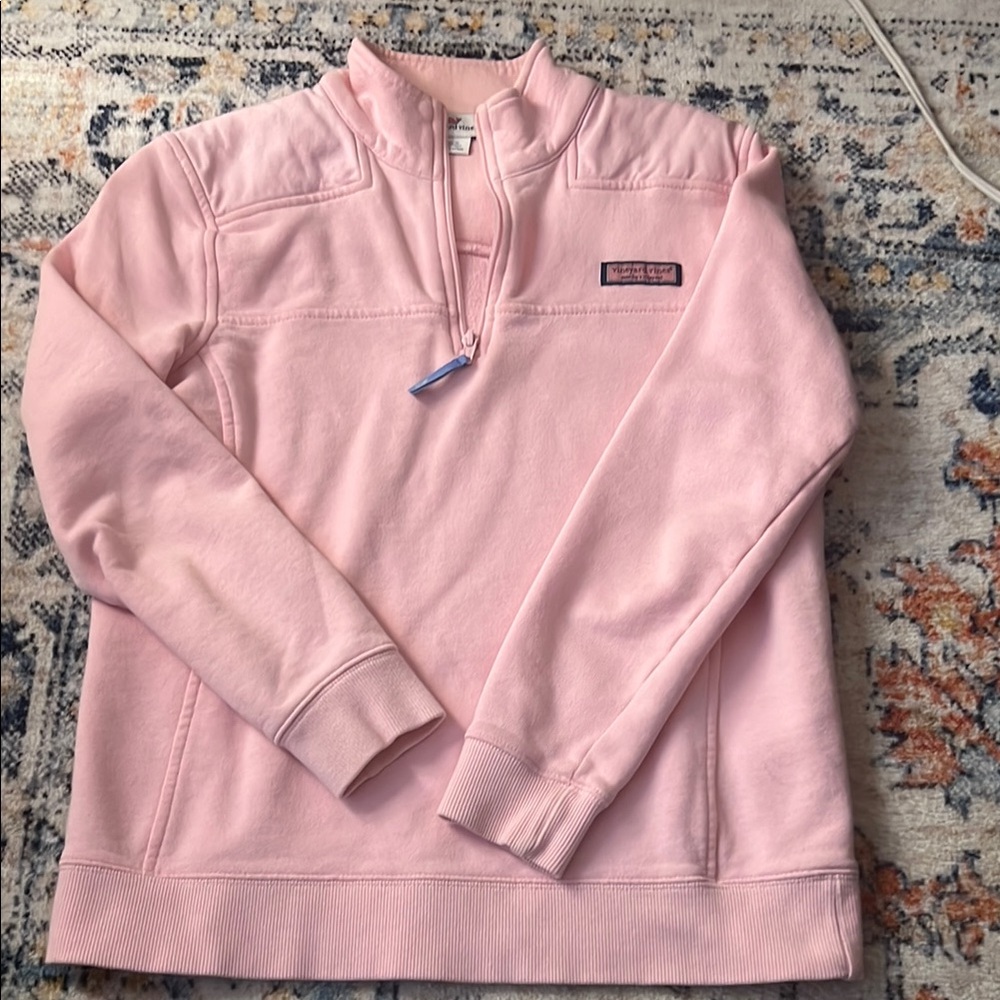 Vineyard Vines Pink Quarter-Zip Pullover
